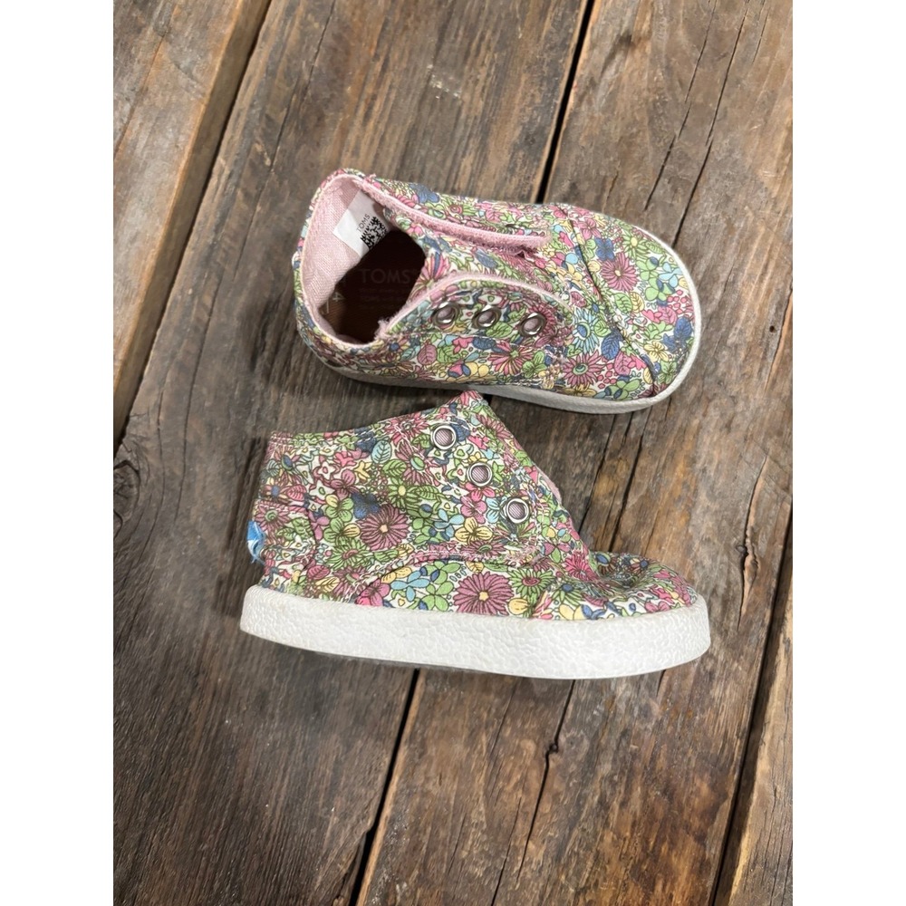 Toms‎ floral toddler shoes booties